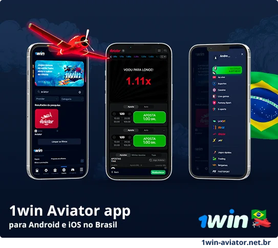 Aplicativo Aviator Mobile para Android e iOS - 1Win Brasil