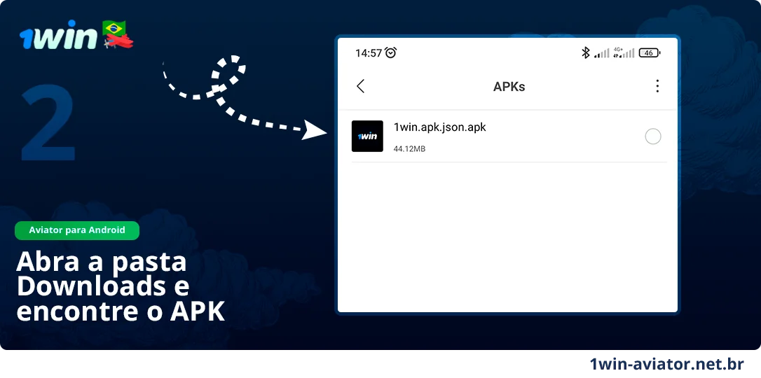 Encontre o 1Win Aviator APK e inicie-o