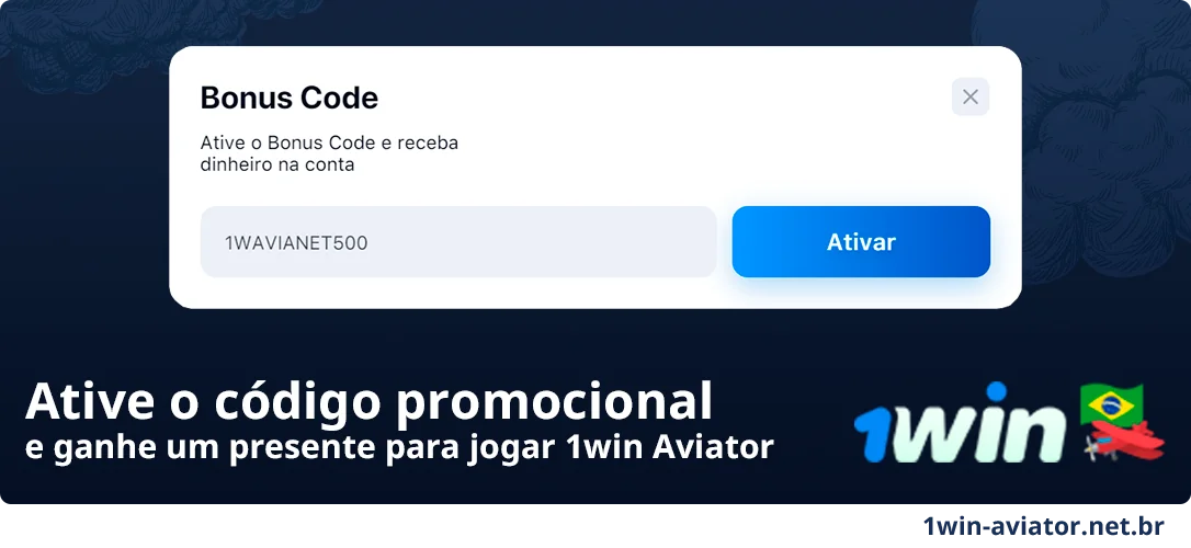 Como ativar o código de bônus 1Win Aviator