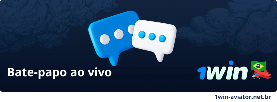 Chat ao vivo para entrar em contato com o Suporte ao Cliente 1Win Aviator