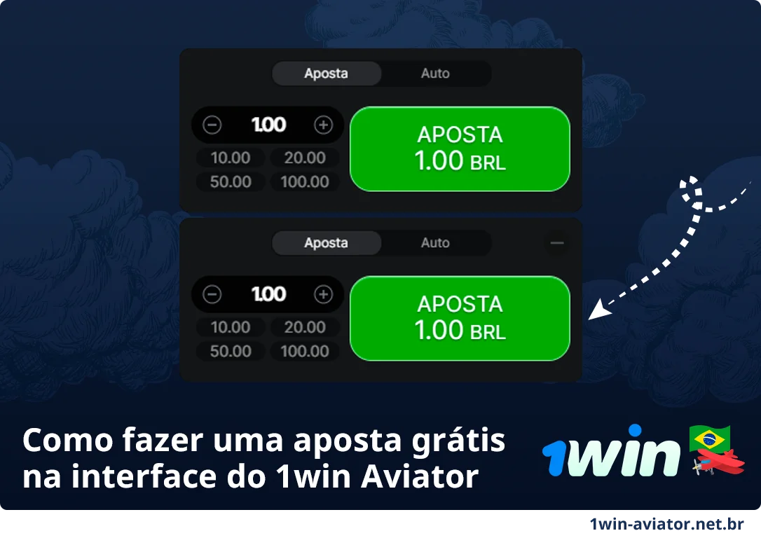 Como fazer uma aposta no modo de demonstração do 1Win Aviator