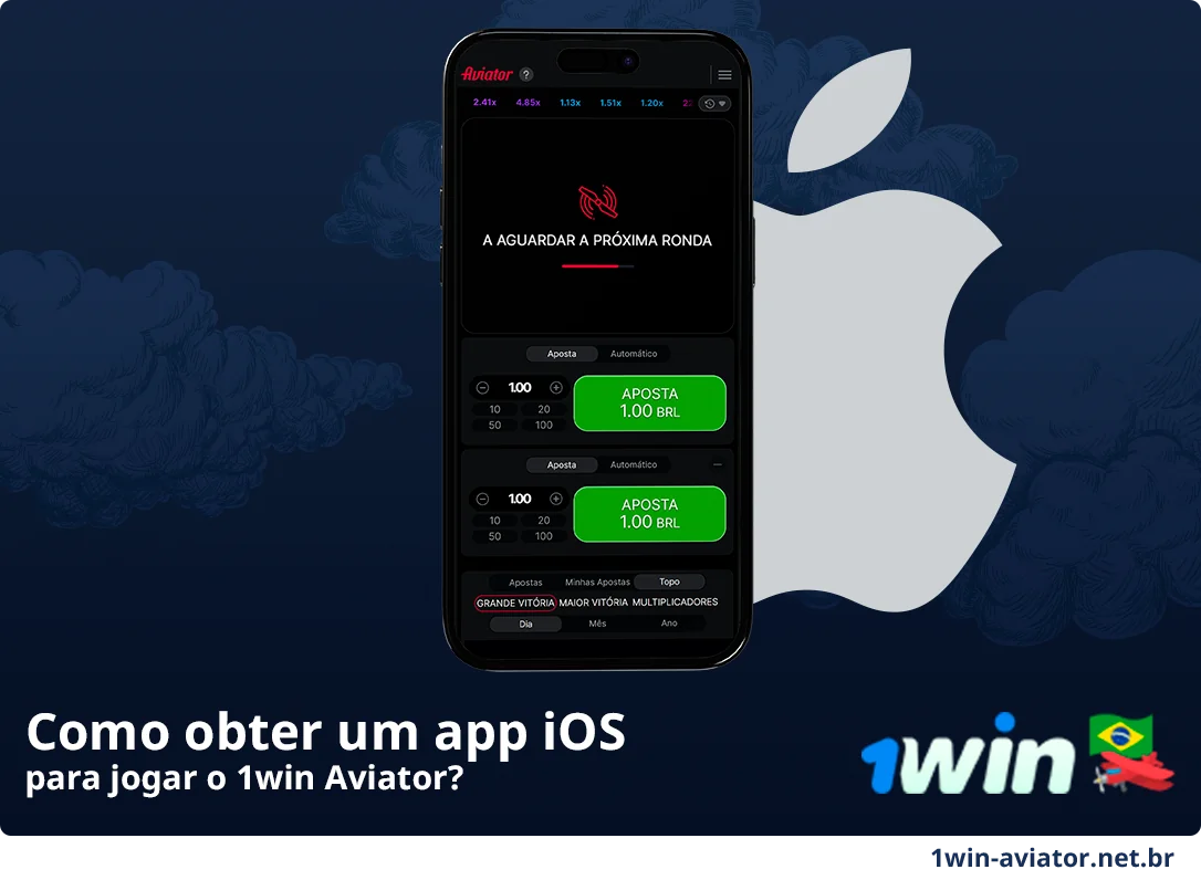 Etapas para baixar o aplicativo 1Win Aviator para iPhone