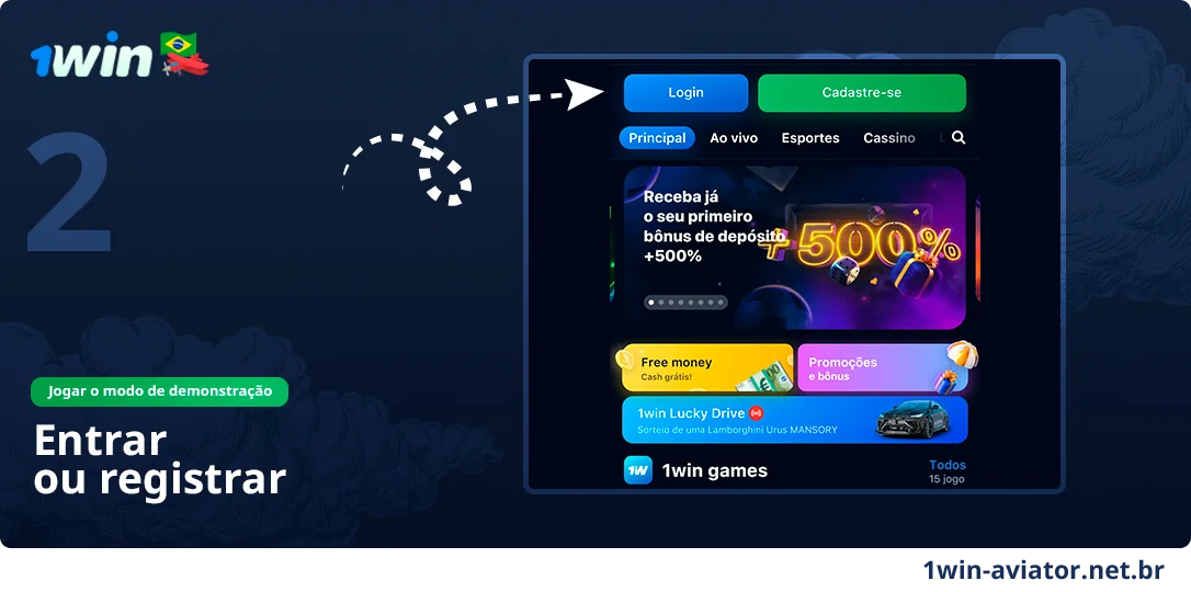 Entrar - Modo de demonstração do Aviator