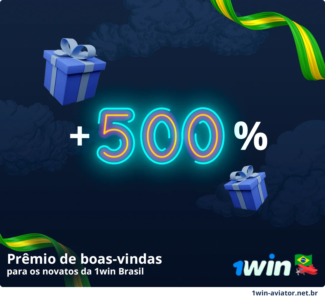 O bônus de boas-vindas no 1Win Aviator é de até 500%