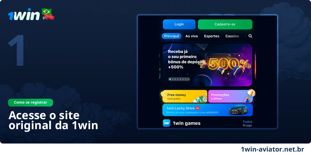 Abra o aplicativo oficial 1Win para começar a jogar Aviator