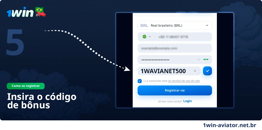 Preencha o código promocional atual - 1Win Aviator