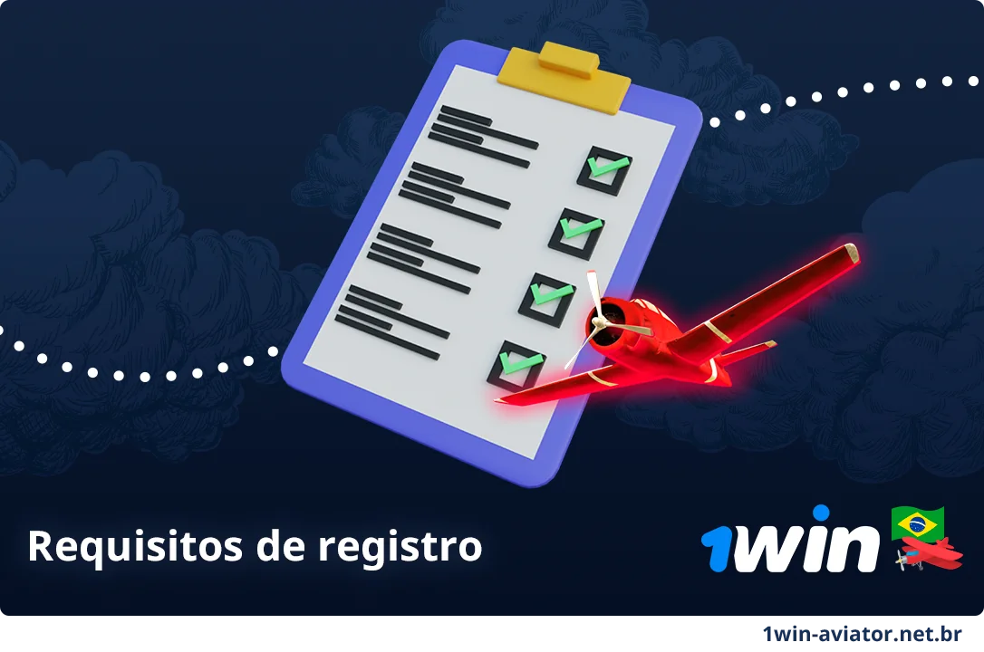 Regras e requisitos de registro do 1Win Aviator