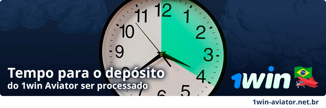 O tempo de depósito do 1Win Aviator é de até 4 horas